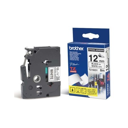 TZE-S231, bílá/černá, 12mm originální