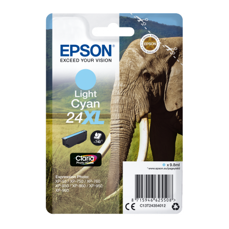 Epson Singlepack Light Cyan 24XL Claria Photo Ink originální