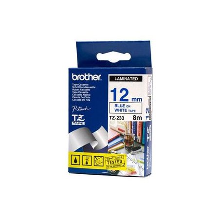 TZE-233,  bílá/modrá, 12mm originální