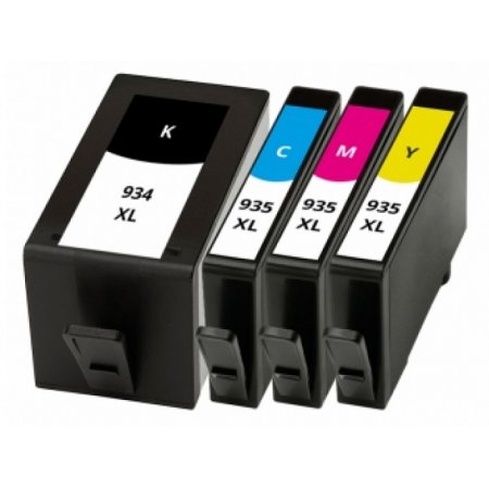 HP 934XL BK +  935XL C,M,Y - kompatibilní sada všech barev