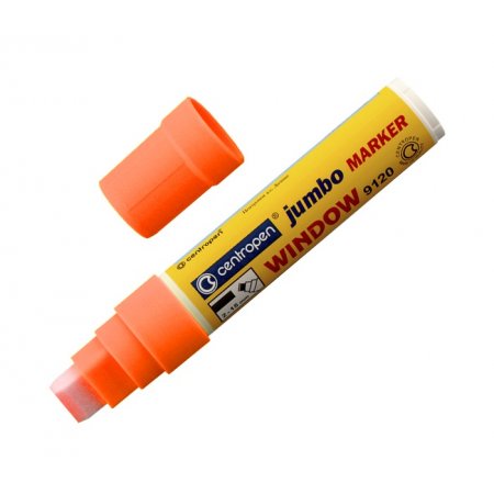 Speciální oranžový značkovač Jumbo Window na sklo, zrcadla a výlohy 