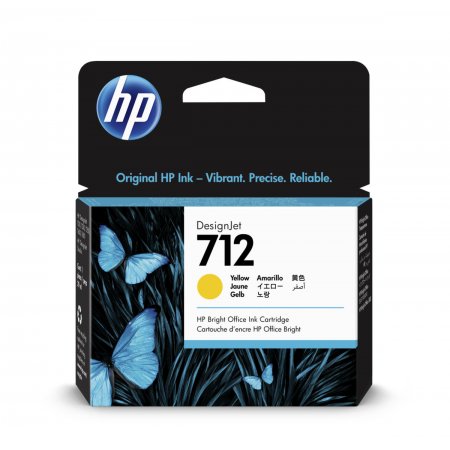 HP 712 Inkoustová náplň žlutá (29ml); 3ED69A originál