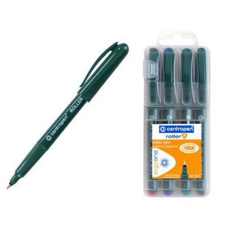 Roller Centropen 4615 nevysychavý, sada 4 barev