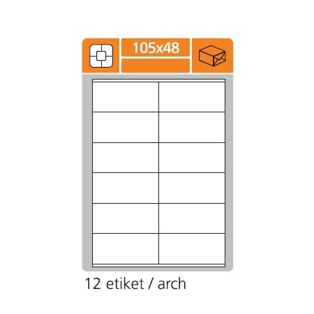 Samolepící etikety pro laserový a inkoustový tisk 105 x 48 mm 