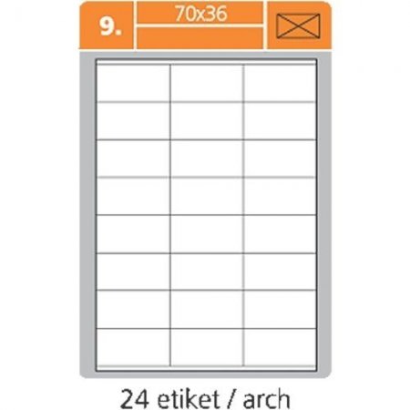 Samolepící etikety pro laserový a inkoustový tisk 70 x 36 mm 