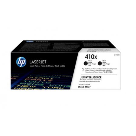 HP 410X tisková kazeta černá velká,CF410XD -2 pack originální