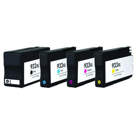 HP CN053A,CN054A, CN055A, CN056A - kompatibilní sada 932XL BK + 933XL CMY s čipy 