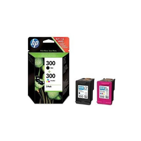 HP 300 - combo pack (černá, 3barevná), CN637EE originální