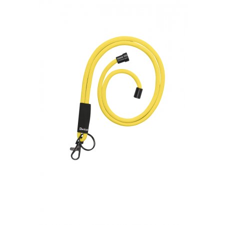 šňůrka na jmenovky s bezp. pojistkou, karabinka, 5 mm x 46 cm, žlutá - 10 ks