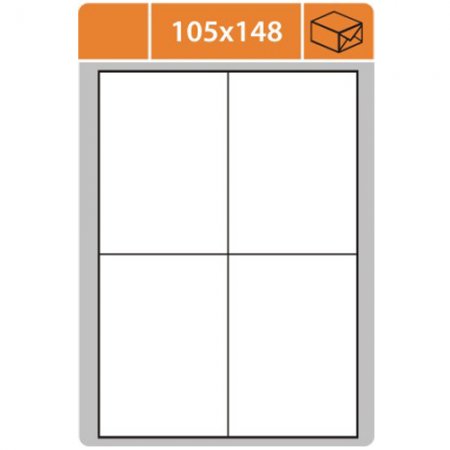 Samolepící etikety pro laserový a inkoustový tisk 105 x148 mm 