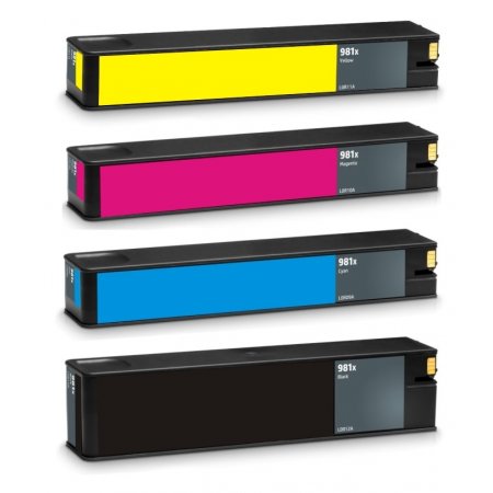 HP 981X - renovovaná sada barev CMYK