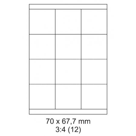 Samolepící etikety pro laserový a inkoustový tisk 70 x 67,7 mm  