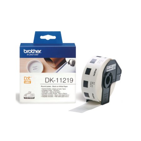Brother DK-11219 (papírové / kulaté, průměr 12 mm -1200ks) originální