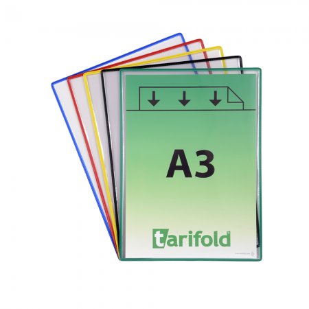 ochranné kapsy samolepicí, A3, otevřené na krátké straně, nepermanentní, mix barev - 5 ks