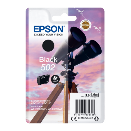 EPSON singlepack,Black 502,Ink,standard originální