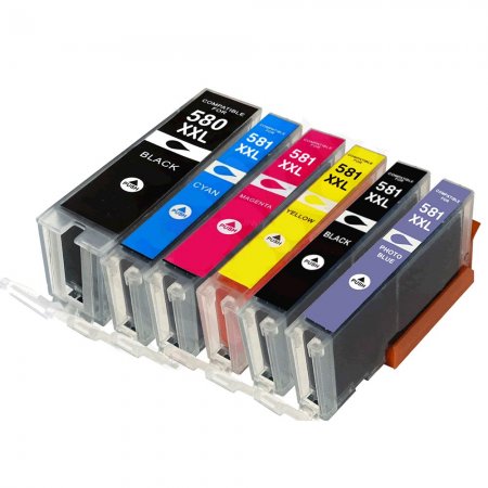 Canon PGI-580XXLBK, CLI-581XXLBK,C,M,Y,PB - kompatibilní sada