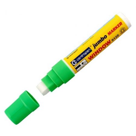 Speciální zelený značkovač Jumbo Window na sklo, zrcadla a výlohy 
