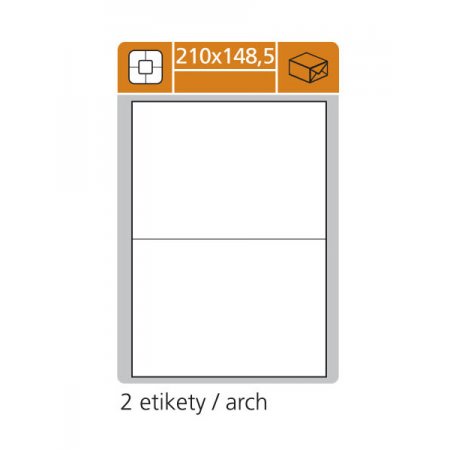 Samolepící etikety pro laserový a inkoustový tisk 210 x 148,5 mm 