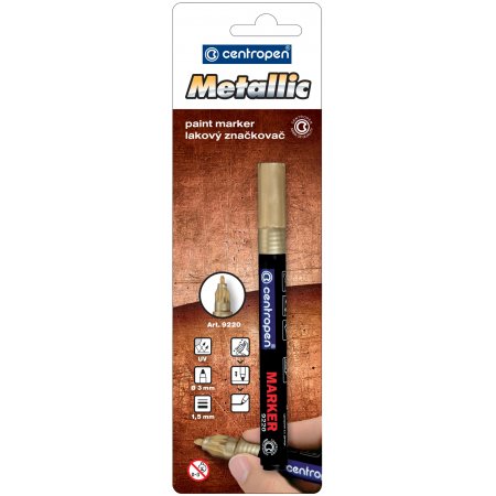 Značkovač lakový zlatý, Centropen 9220, obr. 1