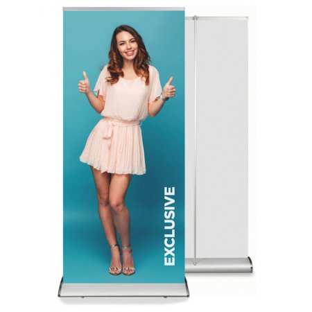 Stříbrný Roll up banner EXCLUSIVE 200x85 cm, obr. 1