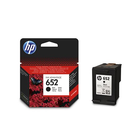 HP 652 černá ink kazeta, F6V25AE originální, 6ml