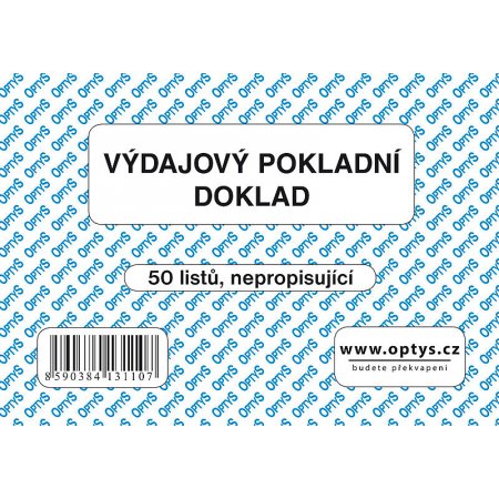 Výdajový doklad A6, jednoduchý, 50 listů, obr. 1