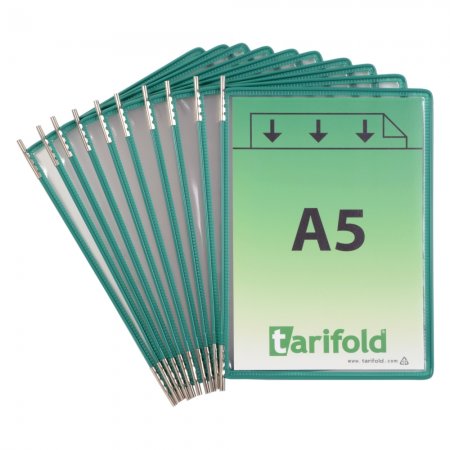 kapsy s úchyty, A5 na výšku, otevřené shora, zelené - 10 ks