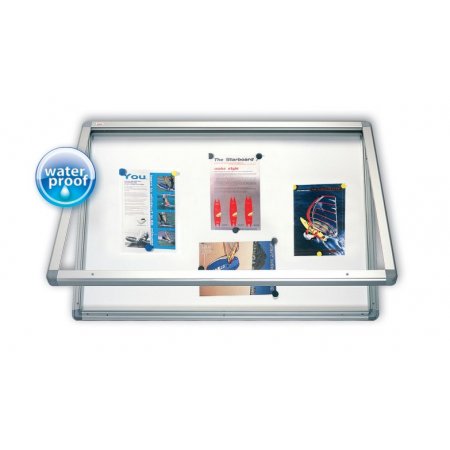 Venkovní horizontální vitrína 135x75 cm (12xA4), voděodolný ALU rám, magnetický vnitřek, obr. 1