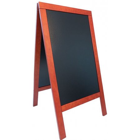 Nabídková stojanová tabule SANDWICH 135x70 cm, mahagon, obr. 1