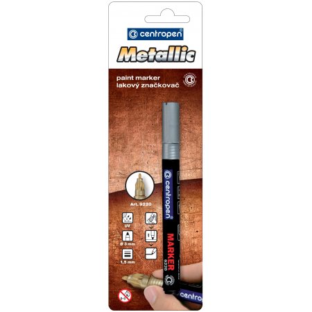 Značkovač lakový stříbrný, Centropen 9220 , obr. 1