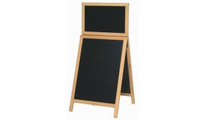 Nabídková stojanová tabule DUPLO TOP SANDWICH 120x55 cm, přírodní dřevo