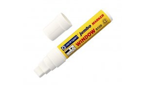 Speciální bílý značkovač Jumbo Window na sklo, zrcadla a výlohy