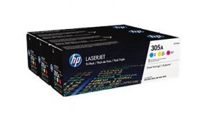 HP 305A trobalení -  azurová, purpurová, žlutá originální