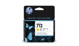HP 712 Inkoustová náplň žlutá (29ml); 3ED69A originál