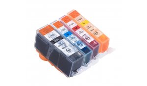 Canon PGI-525BK + CLI-526CMY - kompatibilní multibalení 4 cartridge s čipy, Topprint