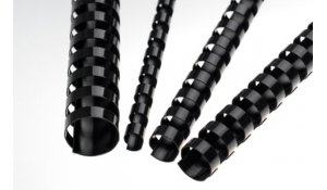Kroužkový hřbet černý plast pro vazbu 14 mm, 81-100 listů, 100ks  