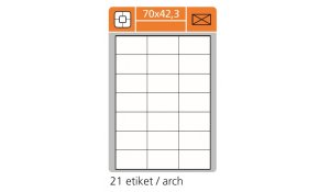 Samolepící etikety pro laserový a inkoustový tisk 70 x 42,3 mm 