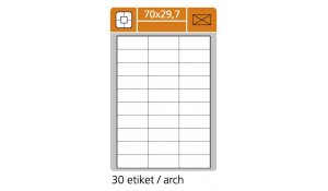 Samolepící etikety pro laserový a inkoustový tisk 70 x 29,7 mm