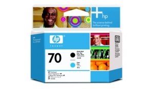 HP no 70 černá a azurová tisková hlava, C9404A originální