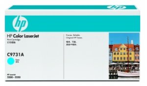 HP Color LaserJet azurový toner, C9731A originální