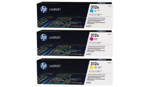 HP 312A trojbalení - azurová, purpurová, žlutá originální