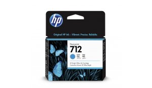 HP 712 Inkoustová náplň azurová; 3ED67A originál