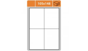 Samolepící etikety pro laserový a inkoustový tisk 105 x148 mm 