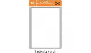 Samolepící etikety pro laserový a inkoustový tisk 210 x297mm 
