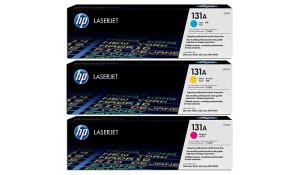 HP 131A trojbalení - azurová, purpurová, žlutá originální