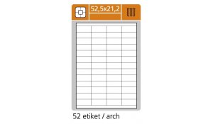 Samolepící etikety pro laserový a inkoustový tisk 52,5 x 21,2 mm   