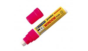 Speciální růžový značkovač Jumbo Window na sklo, zrcadla a výlohy