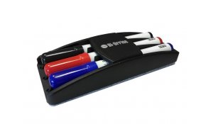 basicset-sada 3 popisovačů na bílé tabule ve stěrce na bílé povrchy