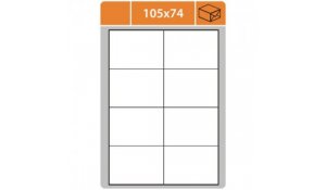 Samolepící etikety pro laserový a inkoustový tisk 105 x 74 mm 