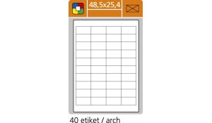 Samolepící etikety pro laserový a inkoustový tisk 48,5 x 25,4 mm